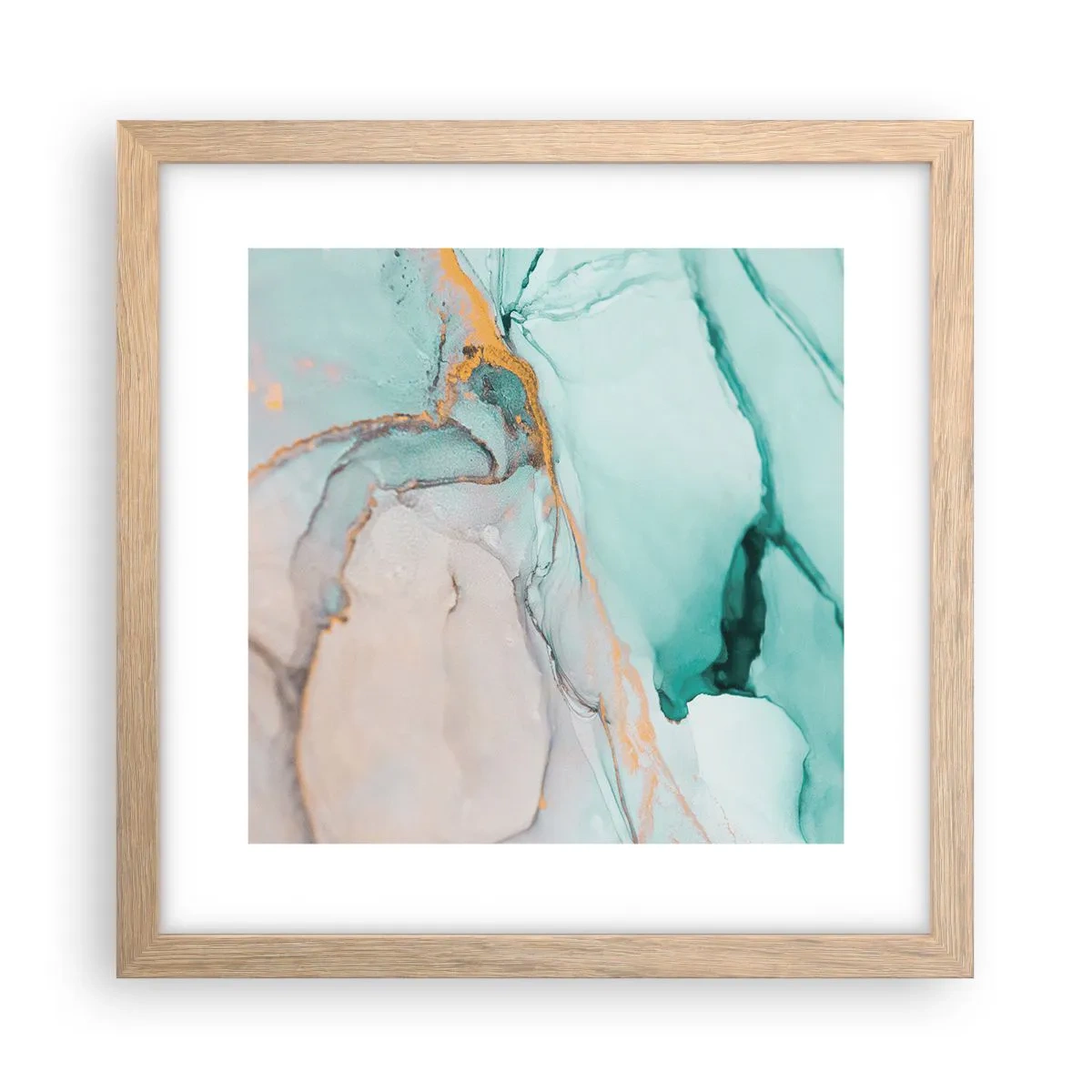 Affisch i ram av ljusek - Formernas och färgernas dans - 30x30 cm