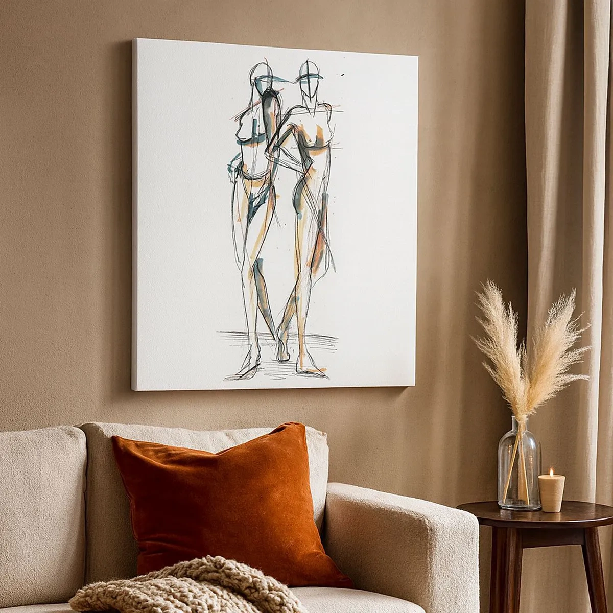 Canvastavla - Bild på duk - Charmens studie - 30x30 cm