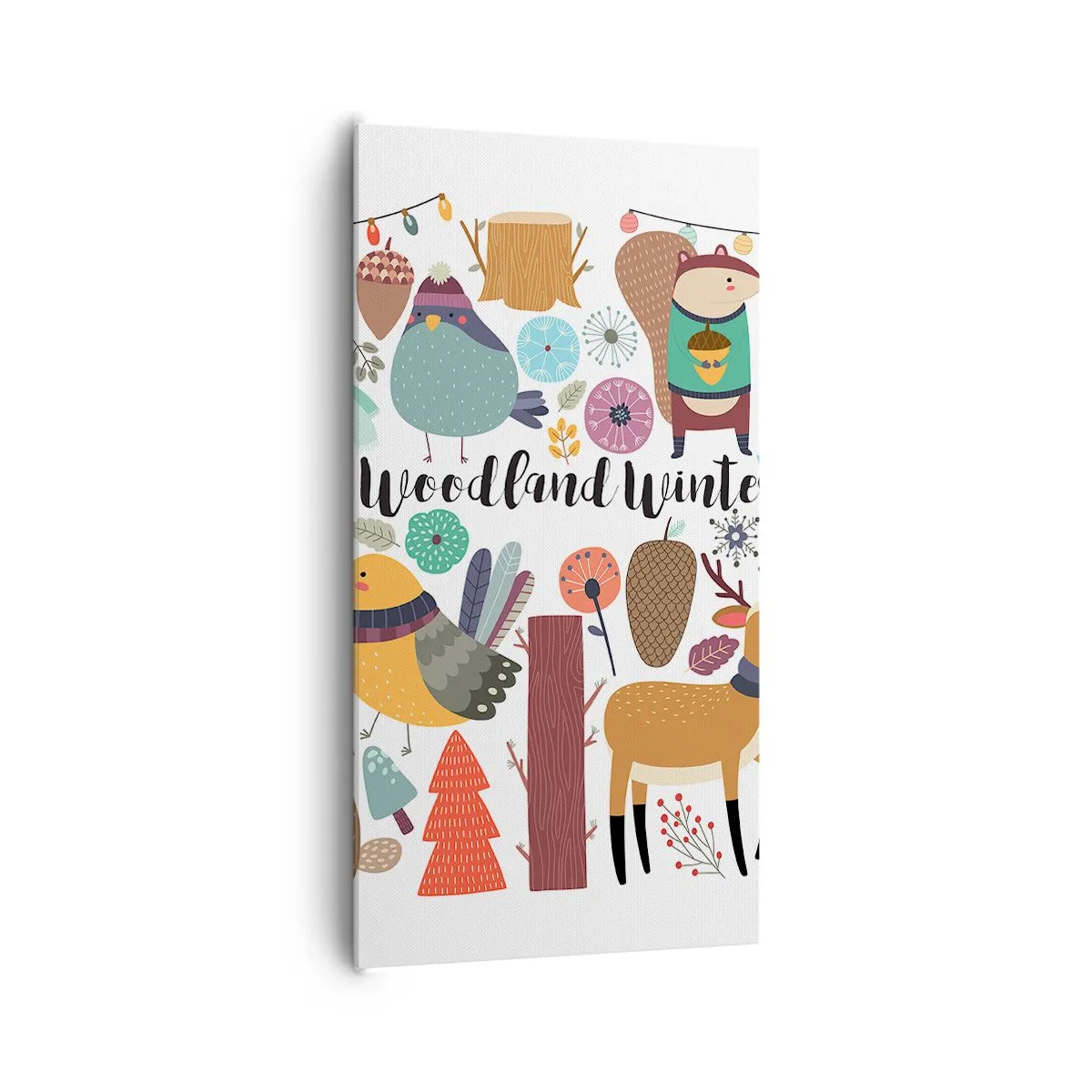 Canvastavla - Bild på duk - Sagojul i skogen - 65x120 cm