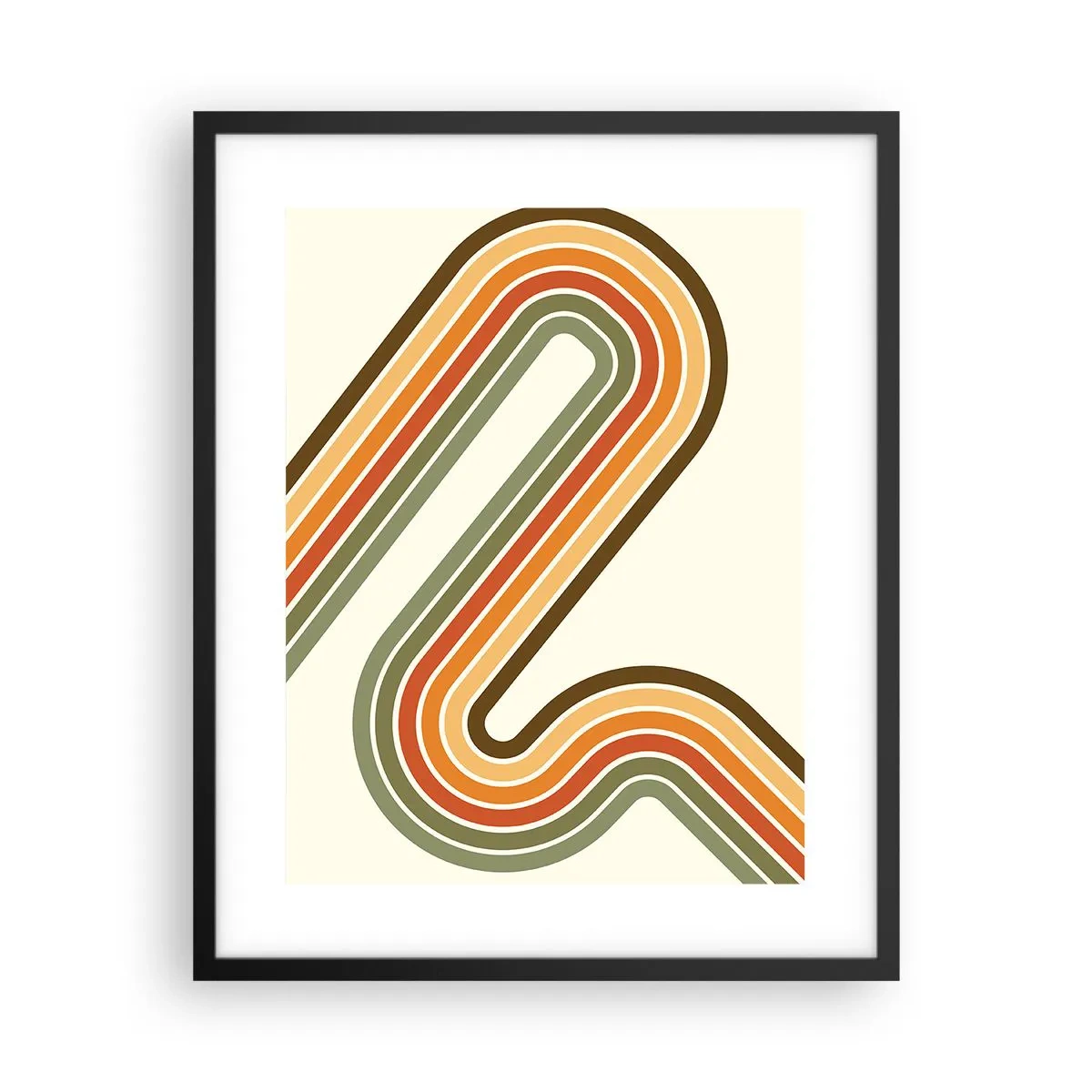 Affisch i svart ram - Zig-zack mot målet - 40x50 cm