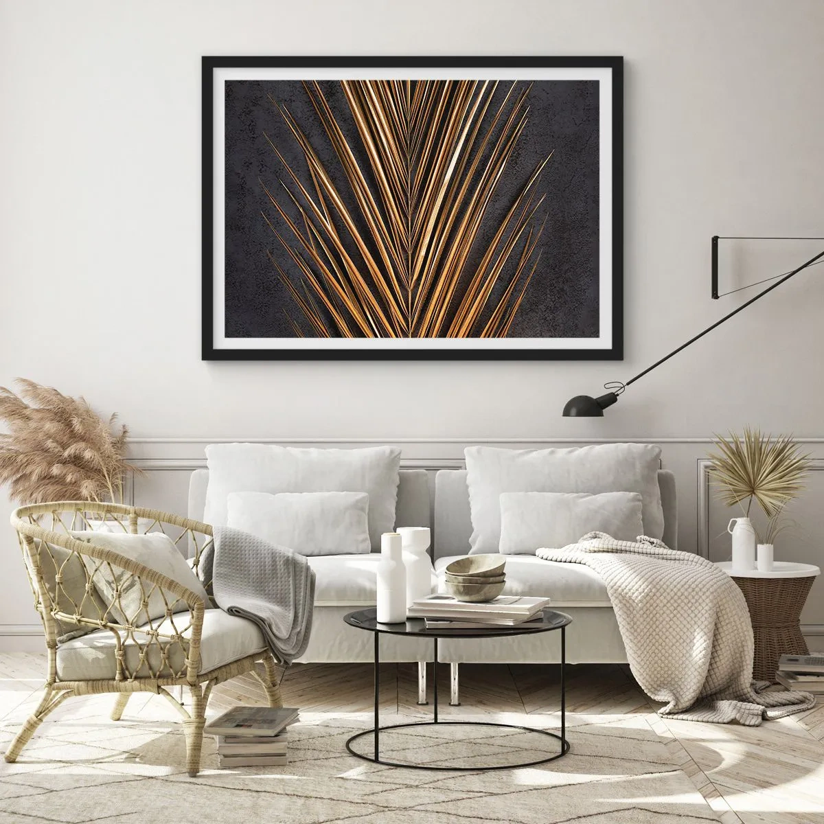 Affisch i svart ram - Tropikens guld - 70x50 cm