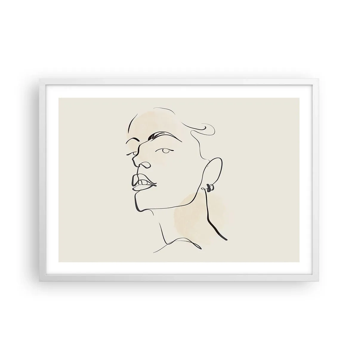 Affisch i vit ram - Stolt blick - 70x50 cm