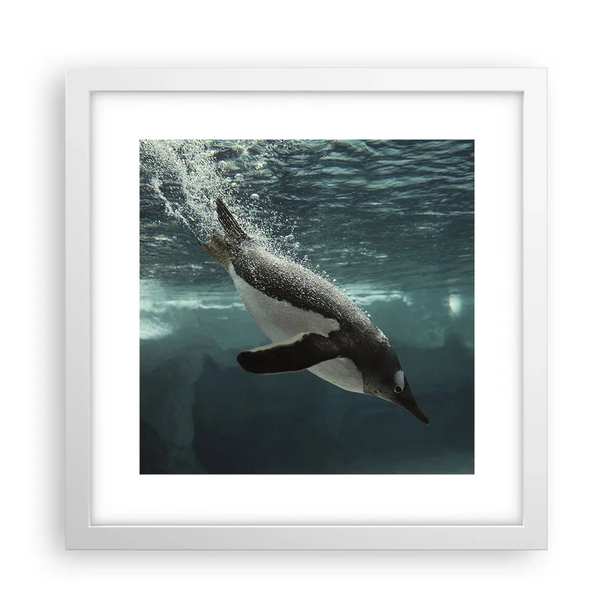 Affisch i vit ram - Välkommen till min värld - 30x30 cm