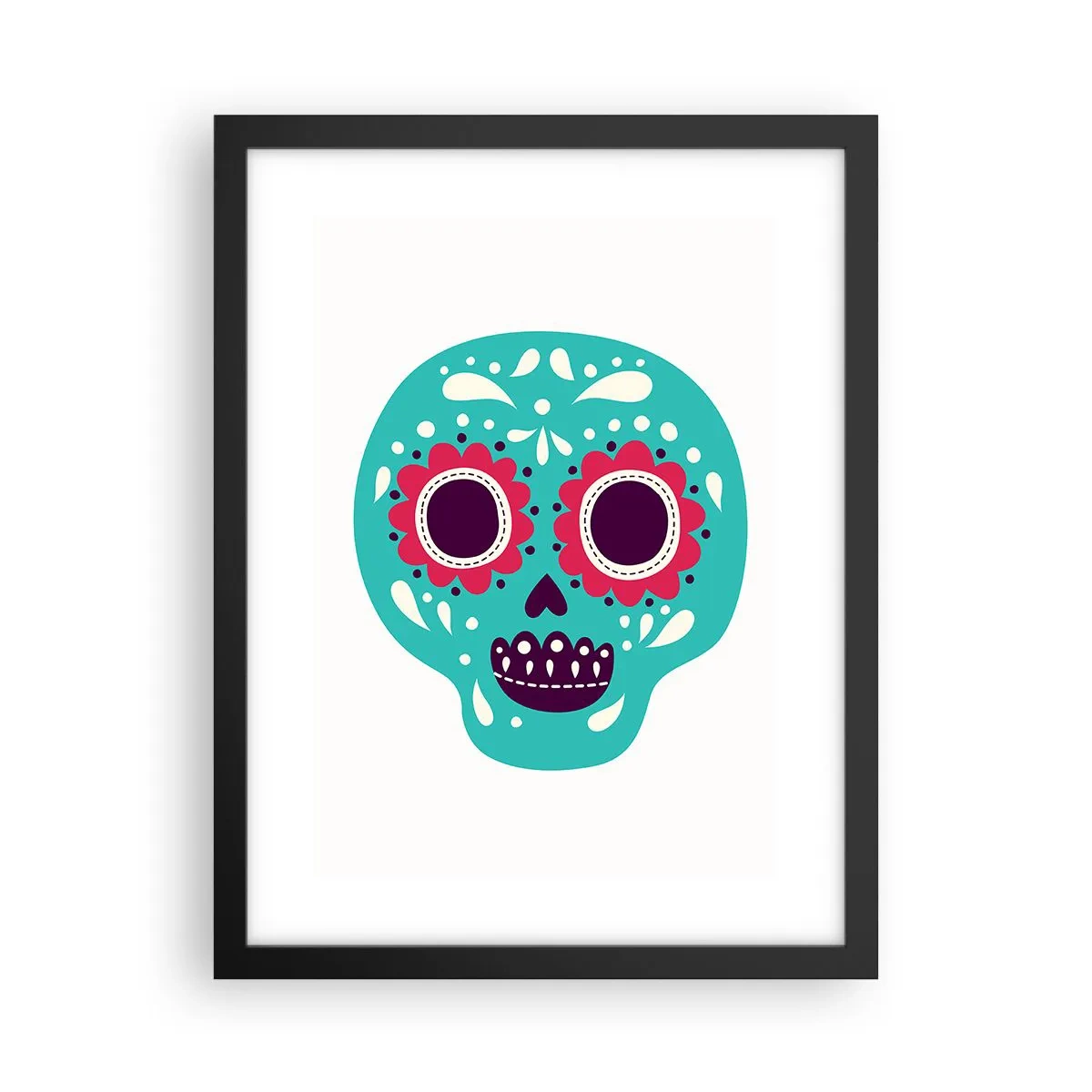 Affisch i svart ram - Livet - nöje till döden - 30x40 cm