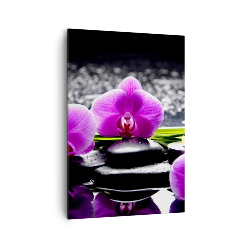 Canvastavla - Bild på duk - Drunkna i tystnad och lugn - 70x100 cm