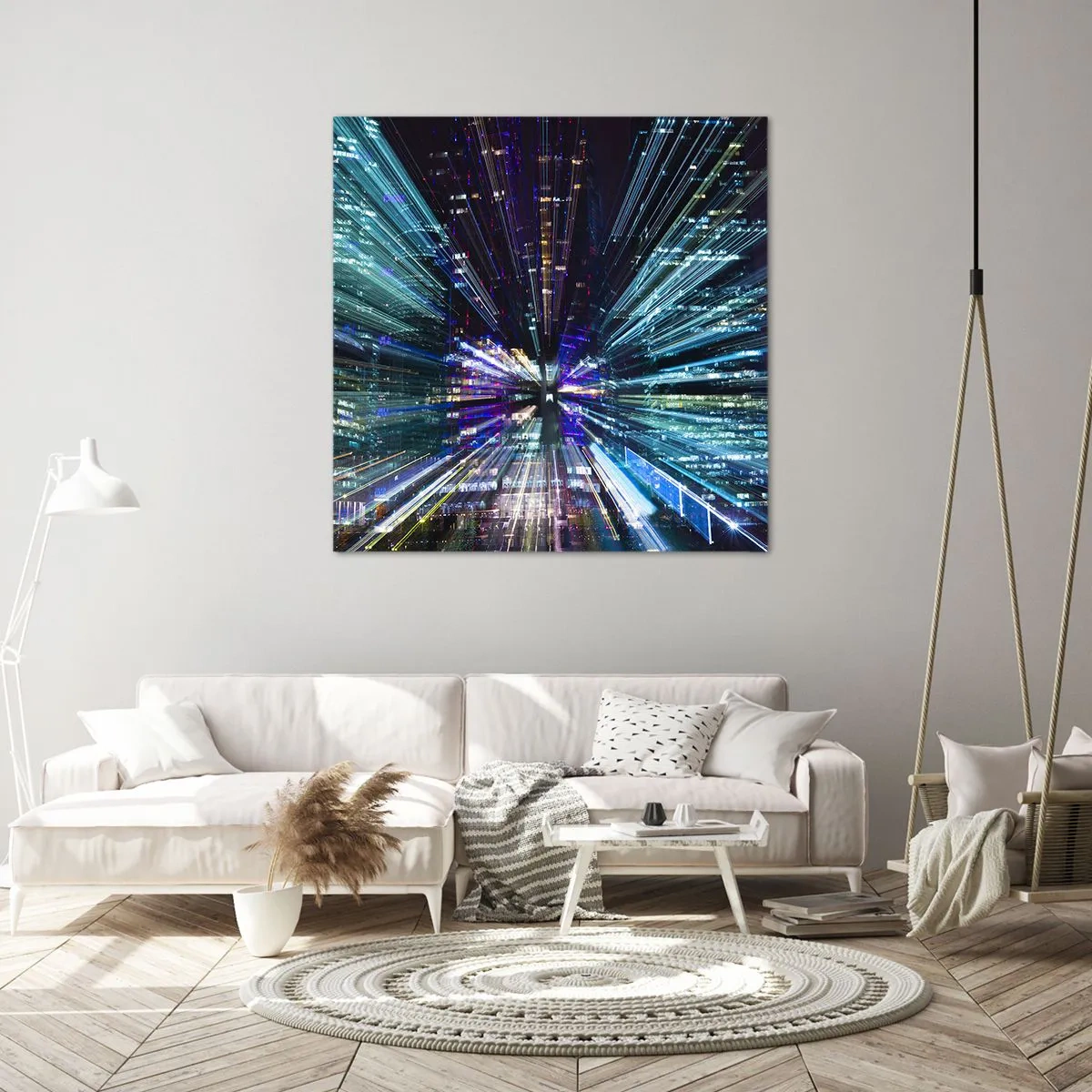 Canvastavla - Bild på duk - Övergång till hyperrymden - 40x40 cm