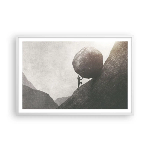 Affisch i vit ram - Jag tror i strid mot hoppet - 91x61 cm