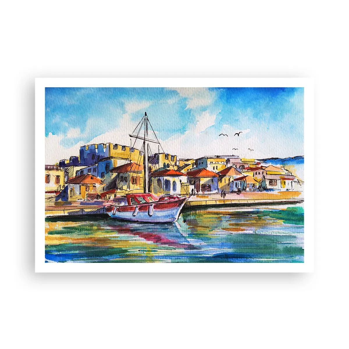 Affisch - Regnbågseftermiddag - 100x70 cm