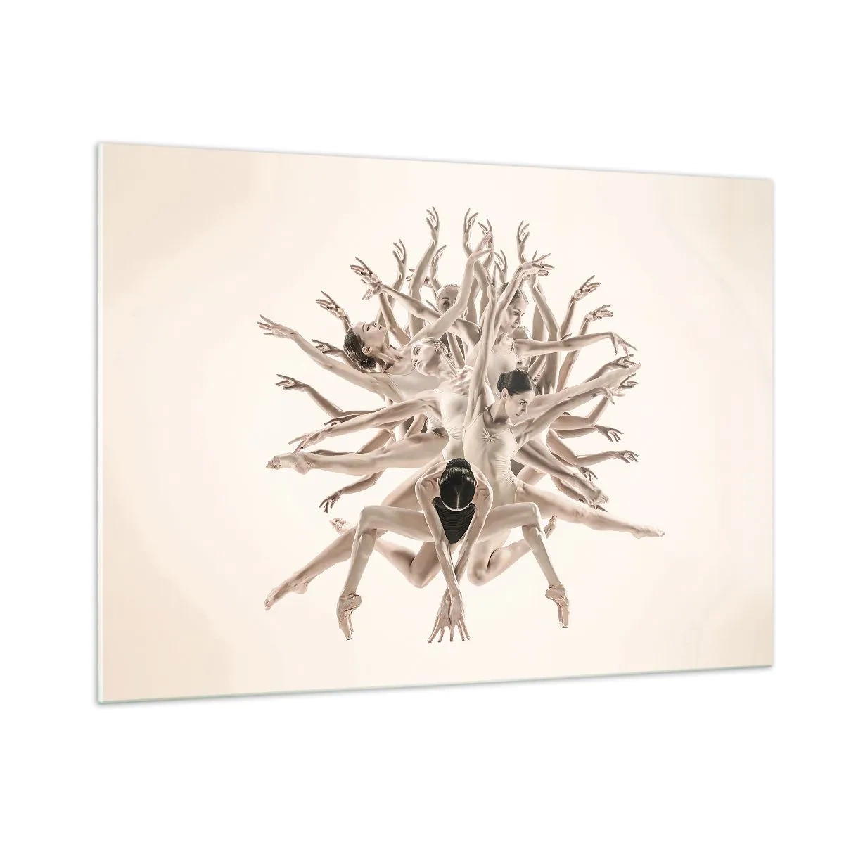 Glastavla - Bild på glas - Blommar i dansen - 100x70 cm