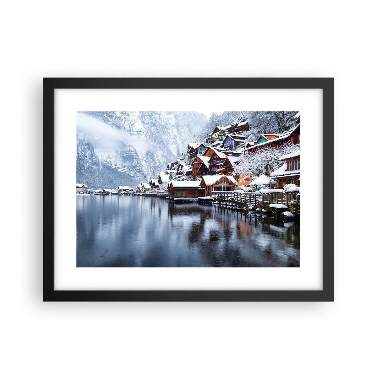 Affisch i svart ram - I vinterns dräkt - 40x30 cm