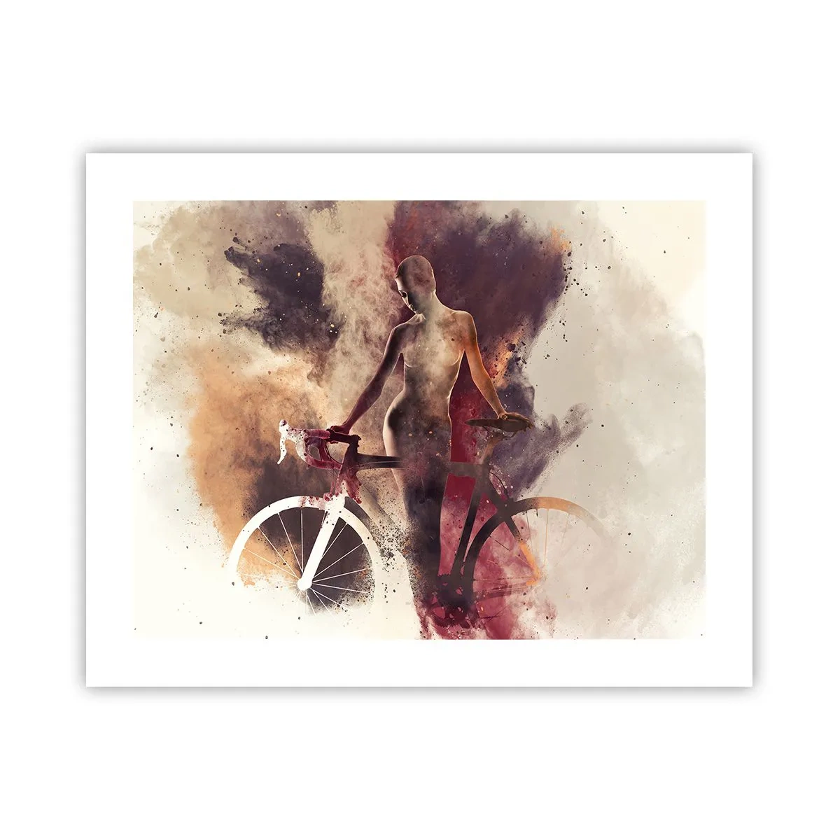 Affisch - Cyklelsjäl i marmorform - 50x40 cm