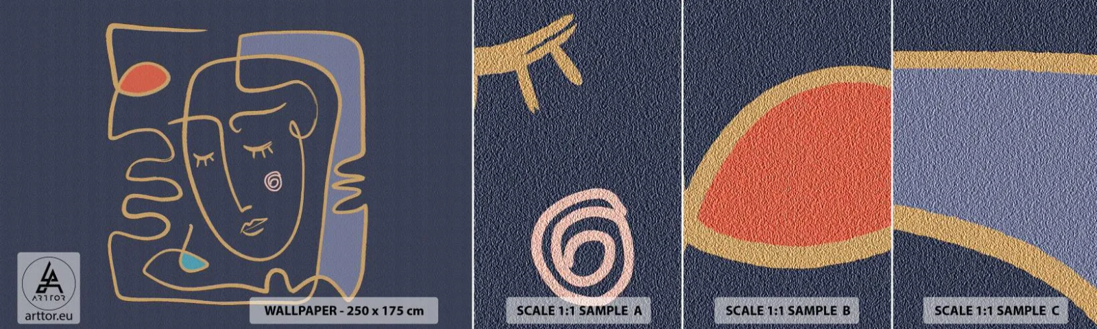 Fototapet Prov Standard Eco - I drömmarnas värld - Porträtt, Ansikte, Bit - 100x30 cm