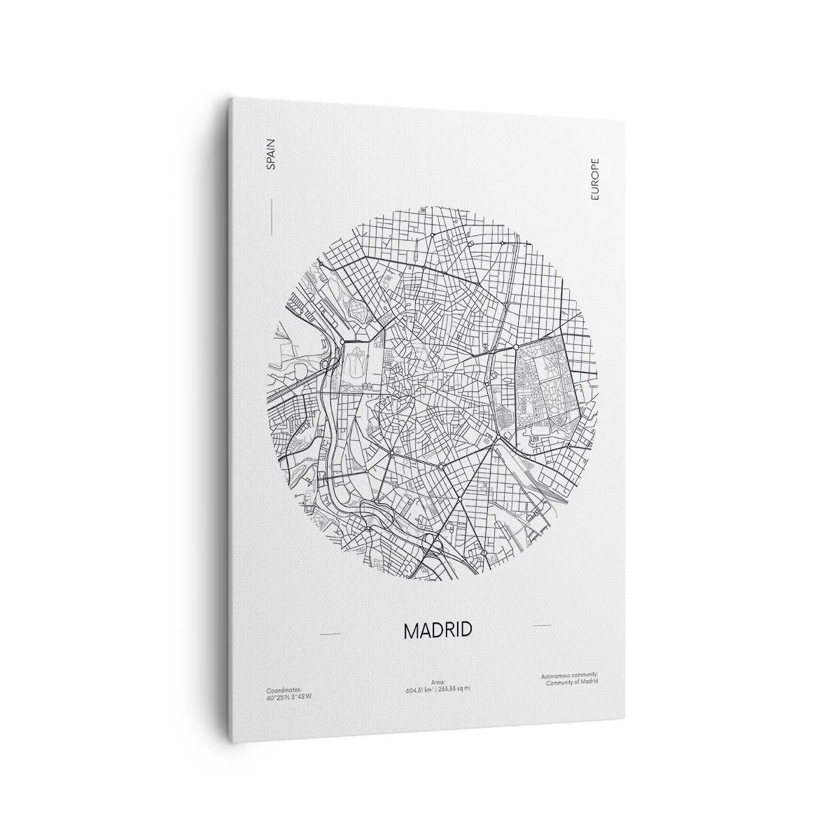Canvastavla - Bild på duk - Madrids anatomi - 70x100 cm