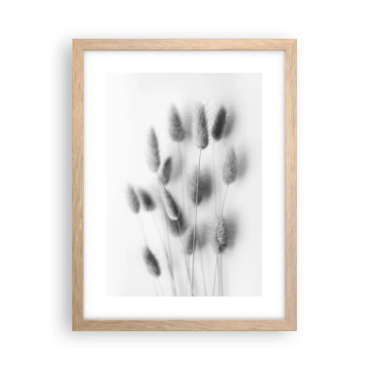 Affisch i ram av ljusek - Fluffigt gräs - 30x40 cm