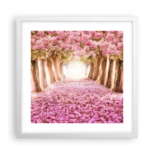 Affisch i vit ram - Vägen till paradiset - 40x40 cm