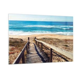 Glastavla - Bild på glas - Spring! - 120x80 cm