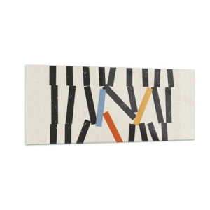 Glastavla - Bild på glas - Domino - komposition - 100x40 cm