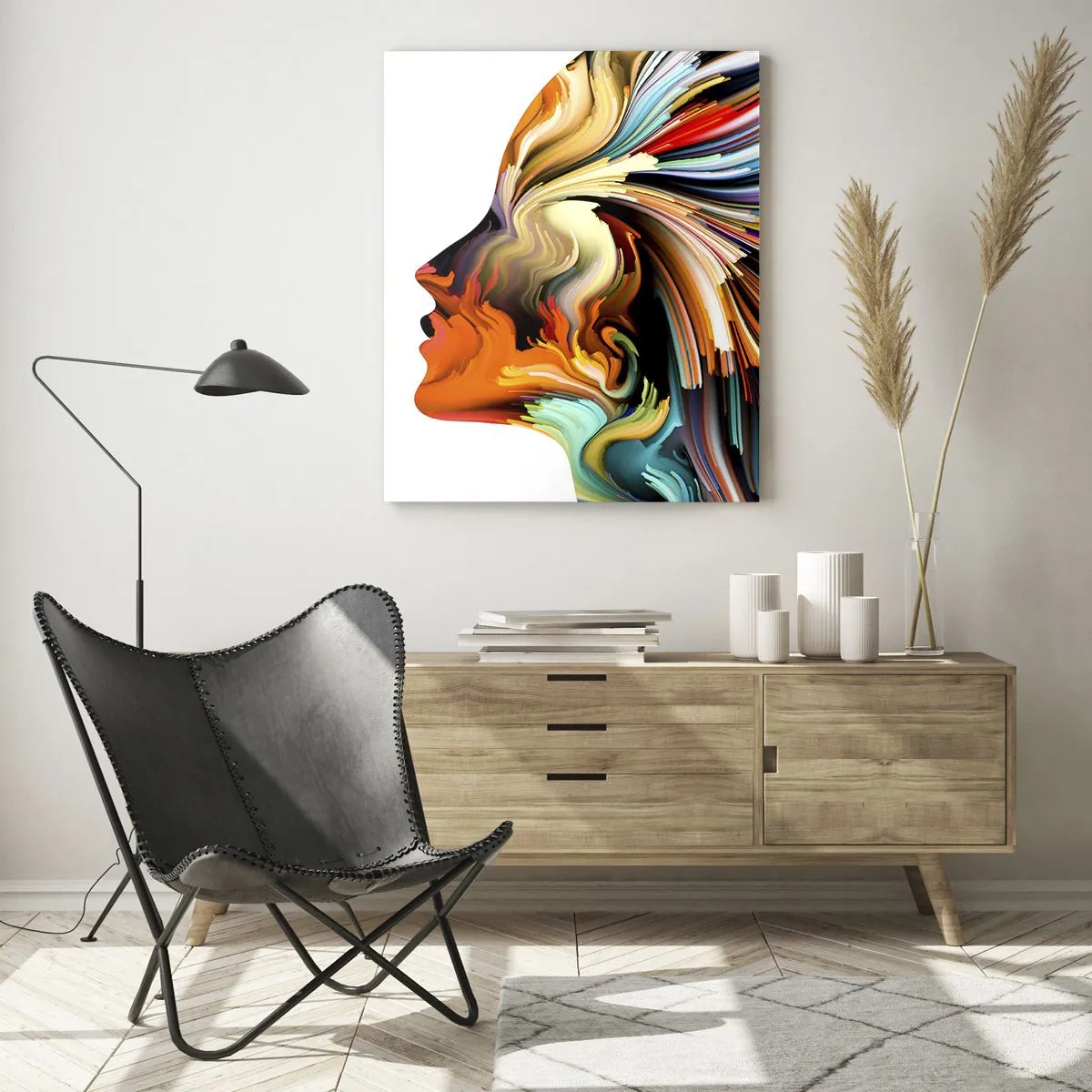 Glastavla - Bild på glas - Fantasin exploderar - 50x70 cm