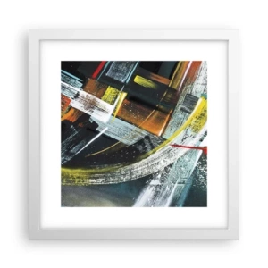 Affisch i vit ram - Rörelsens energi - 30x30 cm