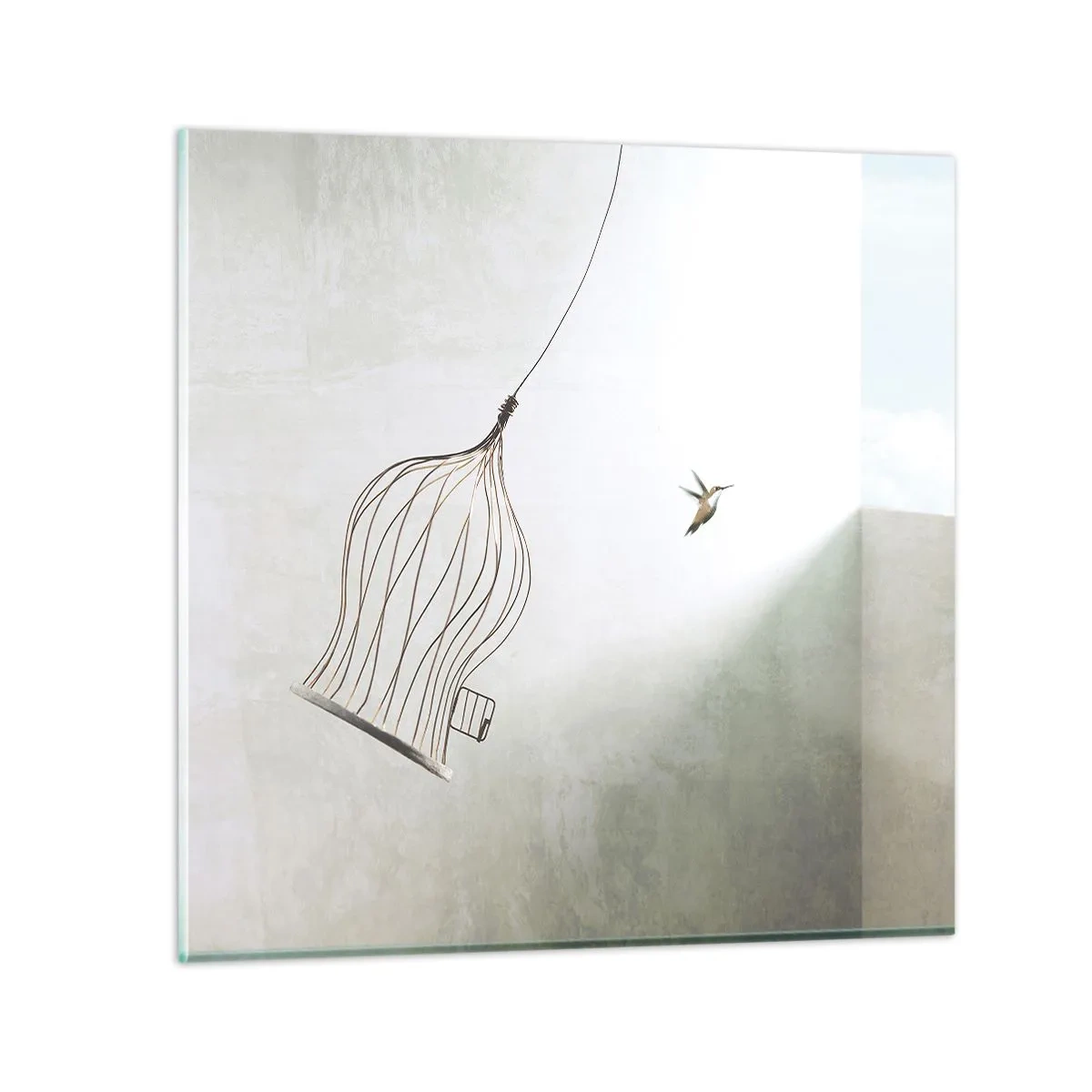 Glastavla - Bild på glas - I sitt esse - 30x30 cm