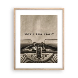 Affisch i ram av ljusek - Svara mig - 40x50 cm