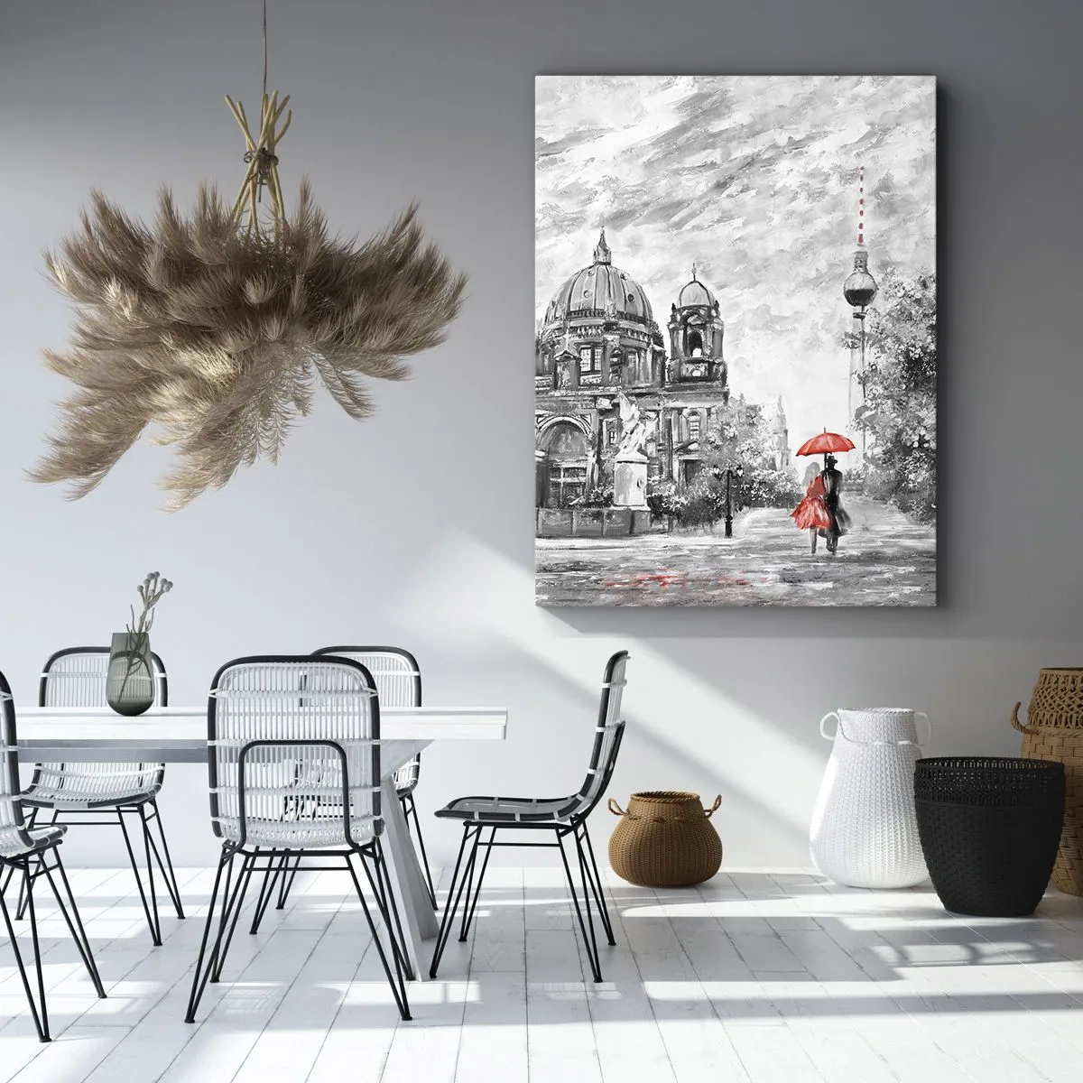 Canvastavla - Bild på duk - Ett möte i Berlin - 50x70 cm