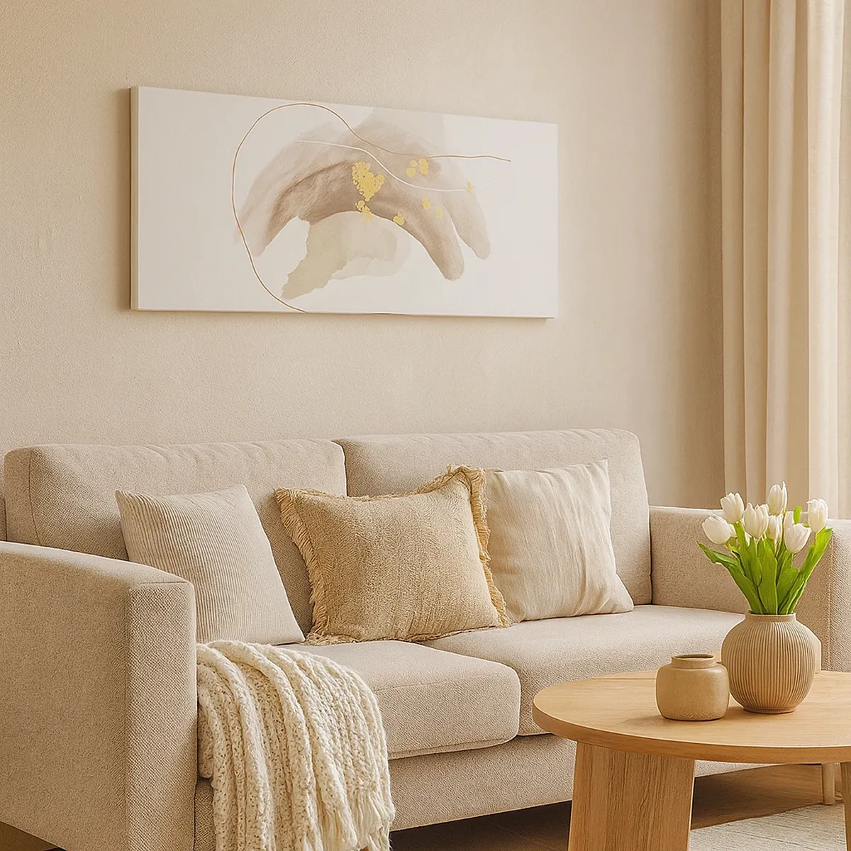 Canvastavla - Bild på duk - Träffat i rummet - 30x30 cm