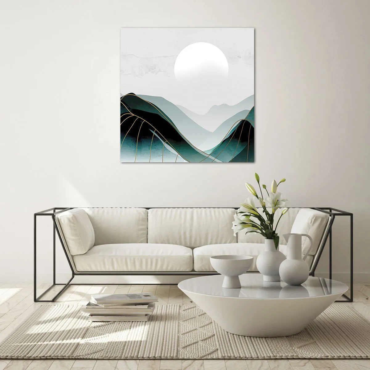 Glastavla - Bild på glas - I fullt majestät - 50x50 cm