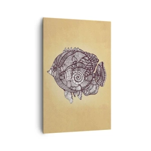 Canvastavla - Bild på duk - Från ett hav av ornament - 80x120 cm