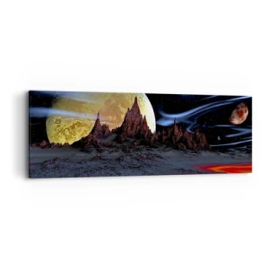 Canvastavla - Bild på duk - Okänd värld - 90x30 cm