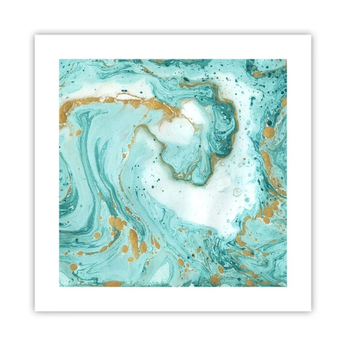 Affisch - Under stora vågen från Edo-tiden - 40x40 cm