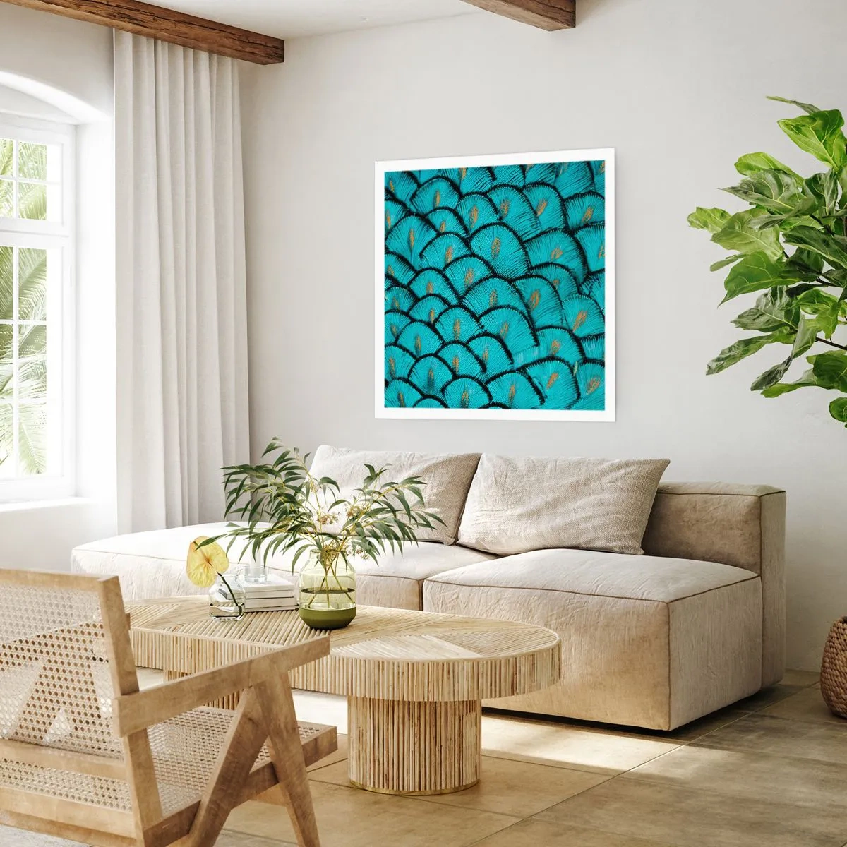 Affisch - Den stora fjädergalan - 60x60 cm