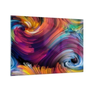 Glastavla - Bild på glas - Början av en ny värld - 100x70 cm