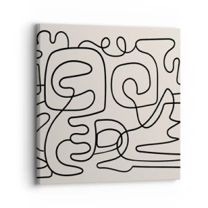 Canvastavla - Bild på duk - Följ spåret - 30x30 cm