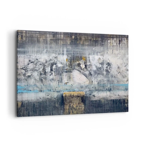 Canvastavla - Bild på duk - På is och klumpar - 120x80 cm