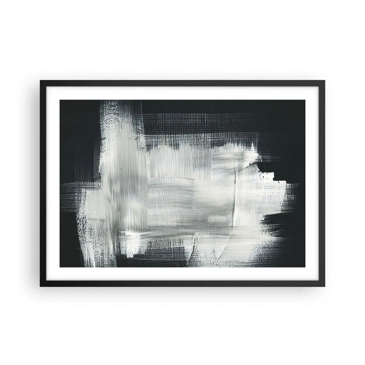 Affisch i svart ram - Vävd av det vertikala och horisontella - 70x50 cm