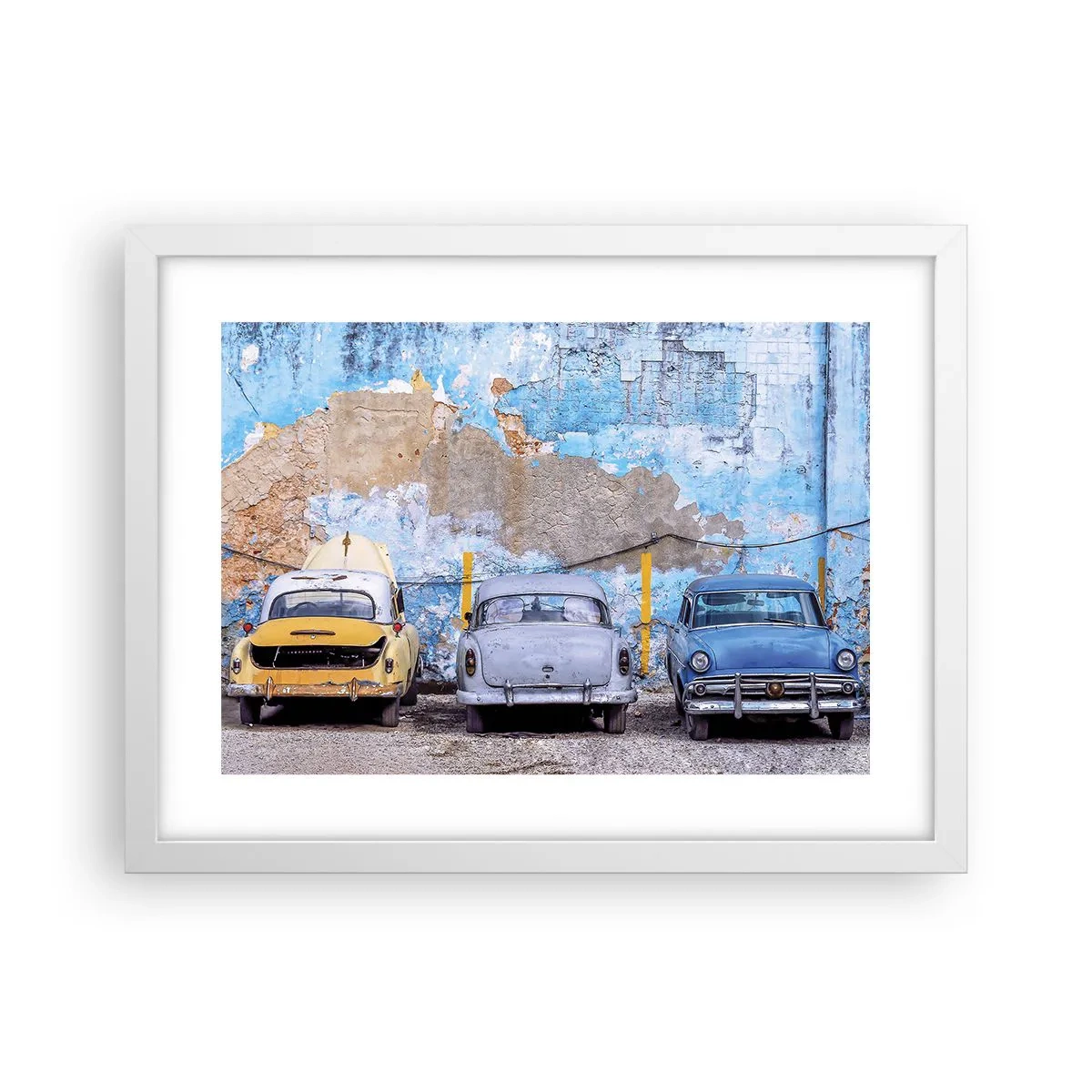 Affisch i vit ram - Veteranmöte - 40x30 cm