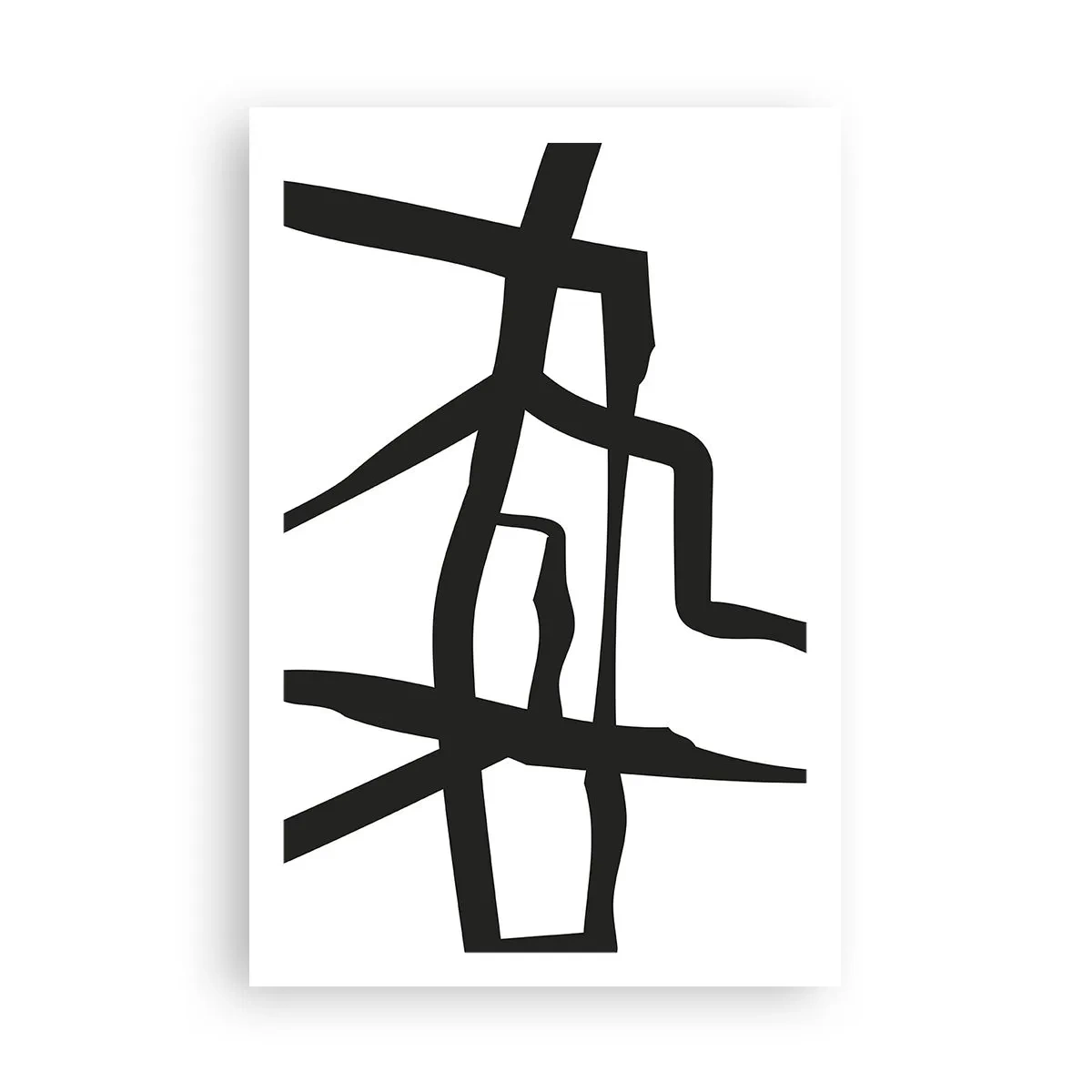 Affisch - Svartvit konstruktion - 61x91 cm