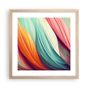 Affisch i ram av ljusek - Regnbågsväv - 40x40 cm