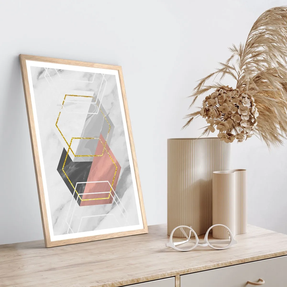 Affisch i ram av ljusek - Kedjekomposition - 30x40 cm