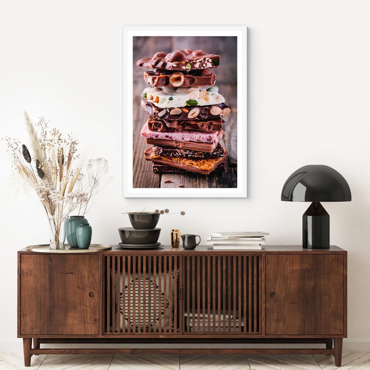 Affisch i vit ram - Härligt perspektiv - 70x100 cm