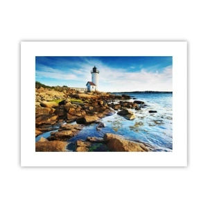 Affisch - Kom lyckligt tillbaka, jag väntar - 40x30 cm