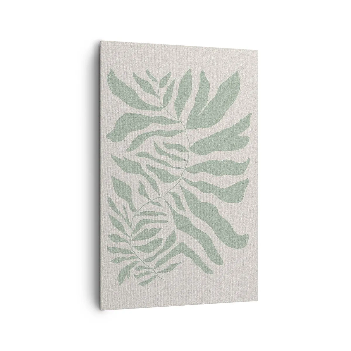 Canvastavla - Bild på duk - Smaragdgrön gren - 80x120 cm