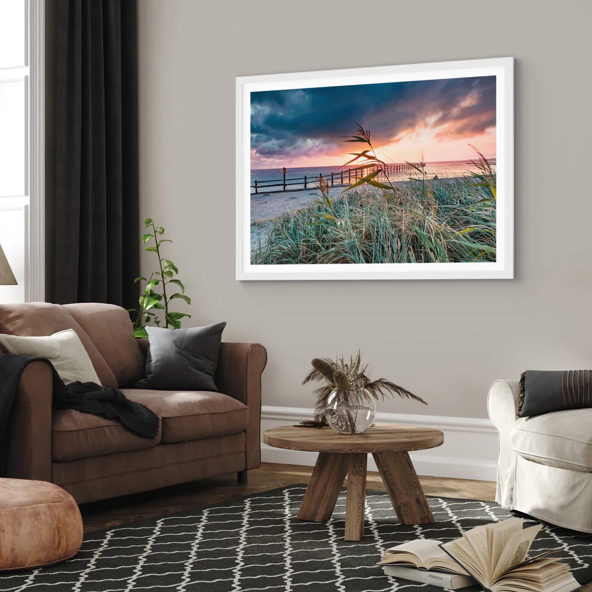 Affisch i vit ram - Försvinner inte med vinden - 70x50 cm