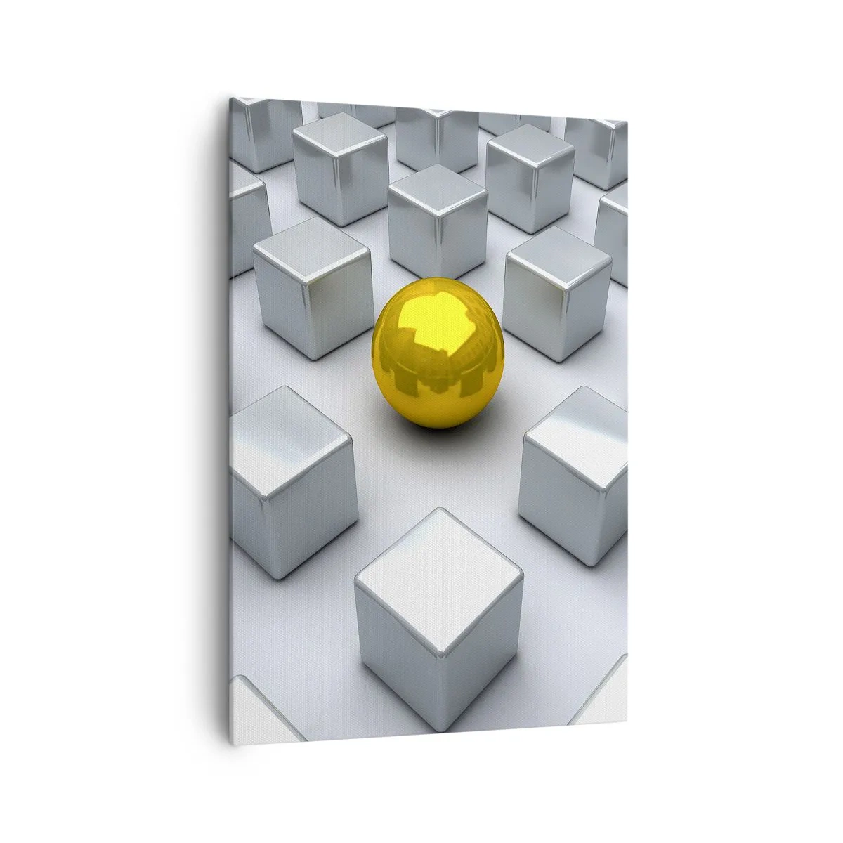 Canvastavla - Bild på duk - Varför jag? Geometrisk komposition - 70x100 cm