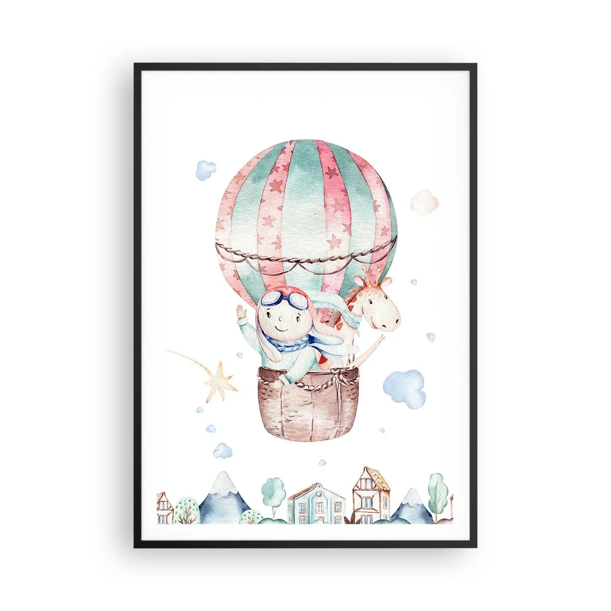 Affisch i svart ram - Vi är snart tillbaka! - 70x100 cm