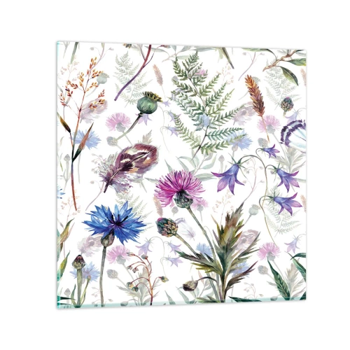 Glastavla - Bild på glas - Polska örter - 30x30 cm