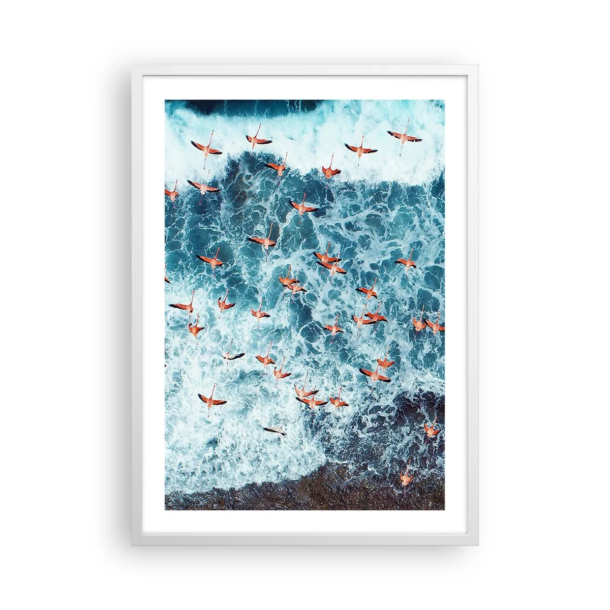 Affisch i vit ram - Kustparad - 50x70 cm
