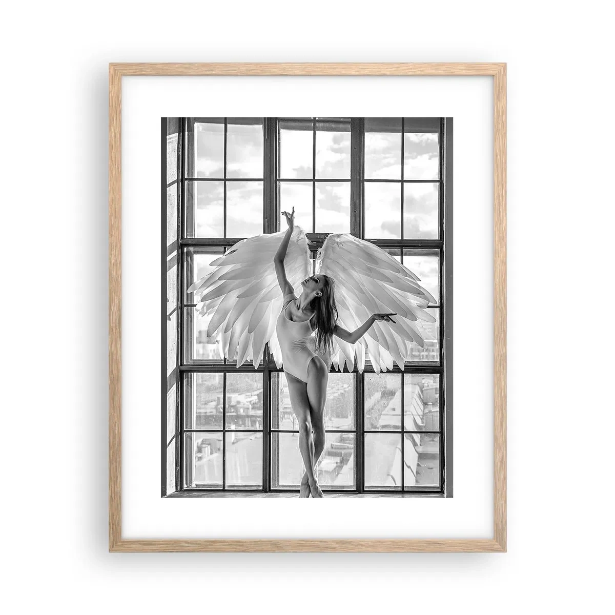 Affisch i ram av ljusek - Änglarnas stad? - 40x50 cm