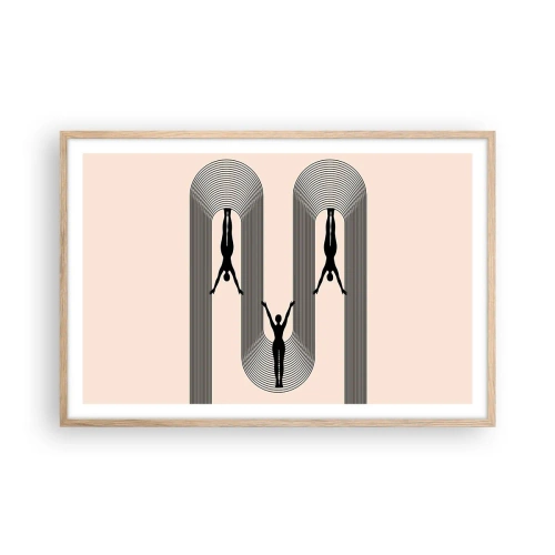 Affisch i ram av ljusek - Upp och ner - 91x61 cm